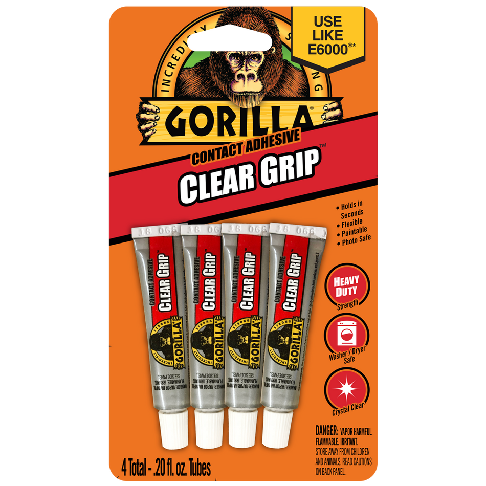 Gorilla Clear Grip Glue 4 Pack