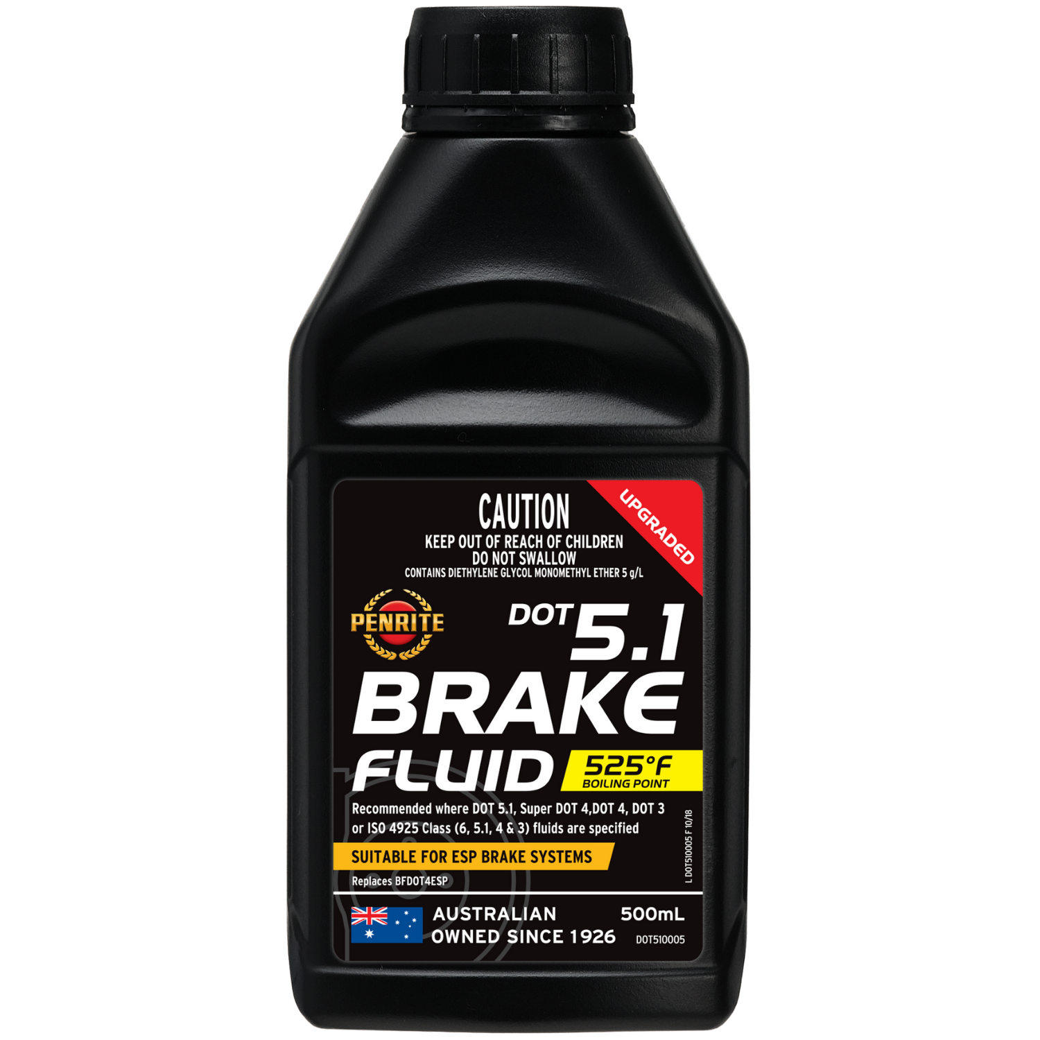 Penrite Dot 5.1 Brake Fluid 500ML Oz General Store