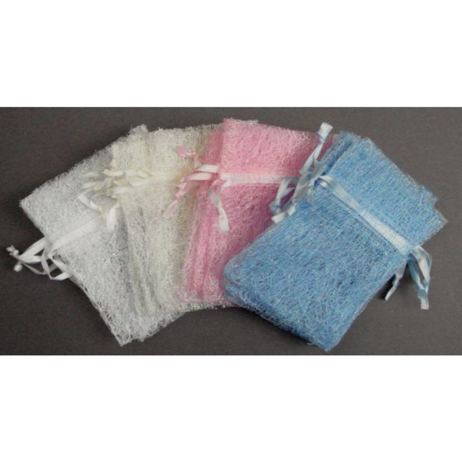 Mesh Netting Organza Gift Bags 5PK (4 Colours and 2 Sizes Available)