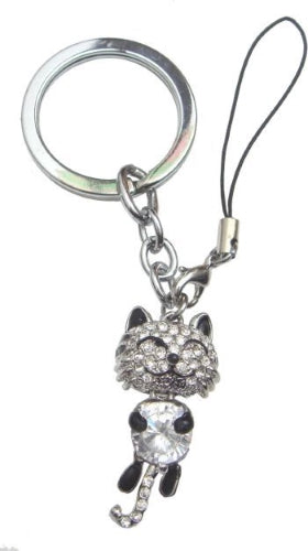 Silver Diamante Keyring (2 Variants Available)