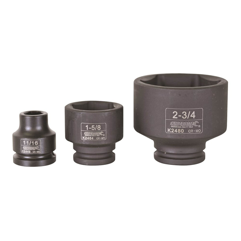 Kincrome Impact Socket 3/4" Drive - Imperial (32 Sizes Available)