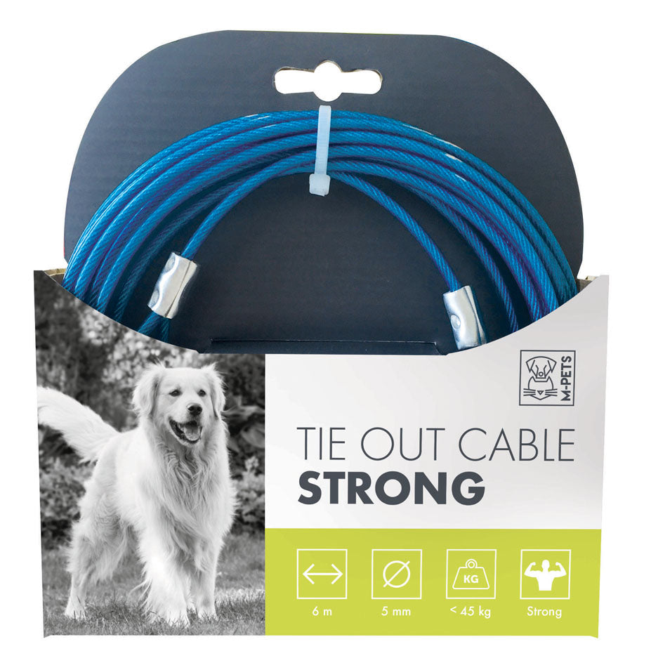 M-PETS Tie Out Cable Strong 6 m Ø5 mm - 45 kg