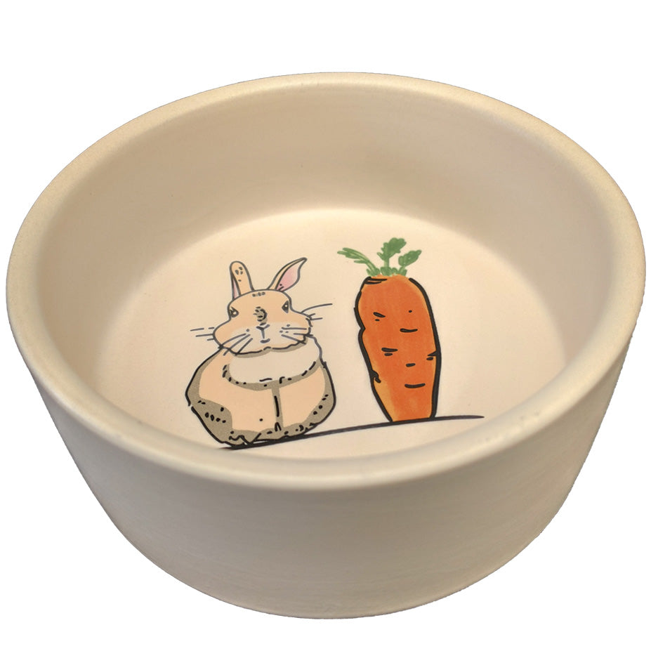 Lepets Frost Rabbit & Carrot Ceramic Bowl 13.5cm