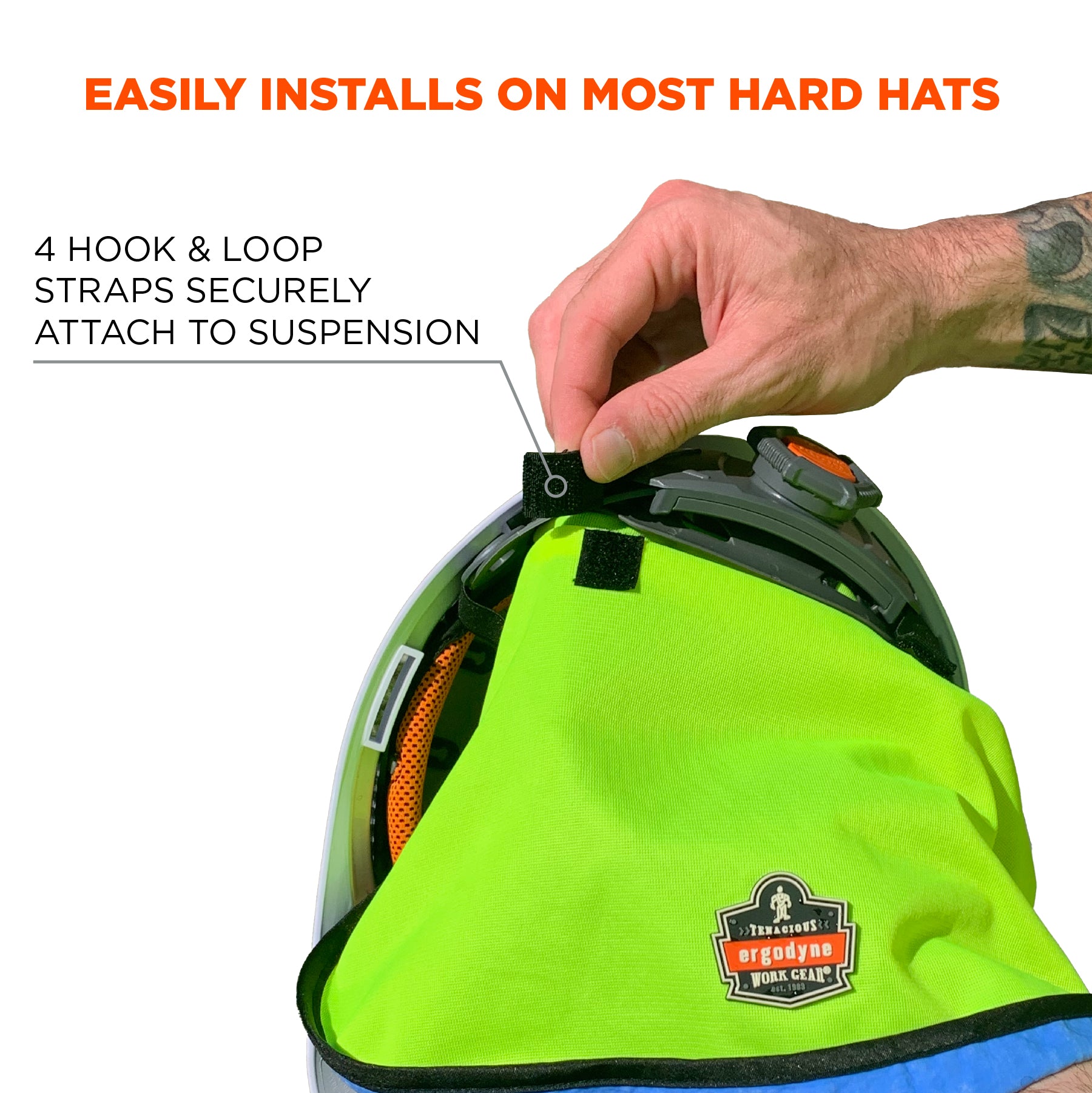 Chill-Its Evaporative Cooling Hard Hat Neck Shade- details 2