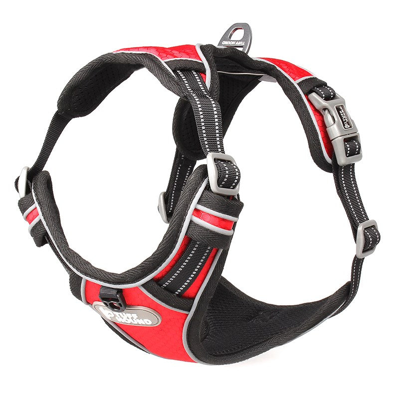 Tuff Hound Black-Red Harness (4 sizes available)
