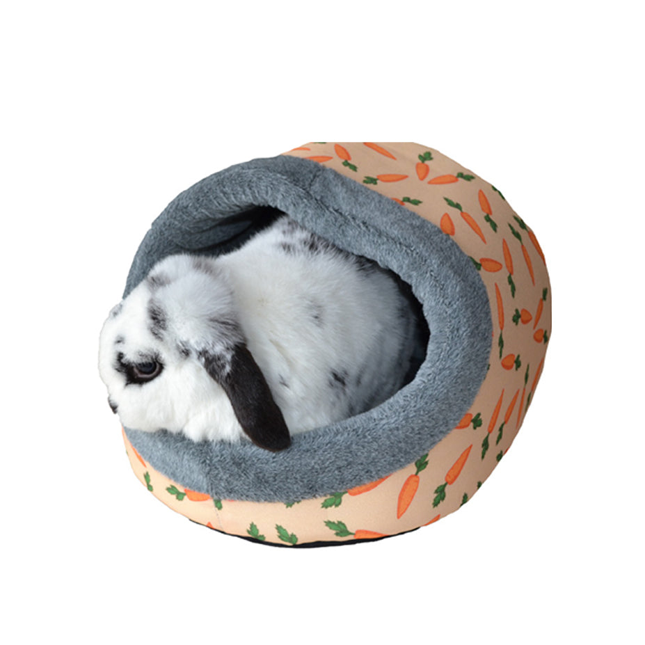 Rosewood Carrot Plush Hooded Bed