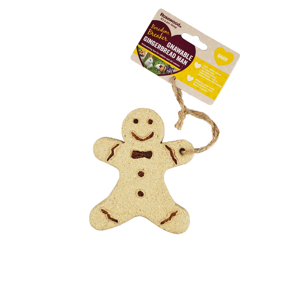 Rosewood Gingerbread Man With Jute Cord