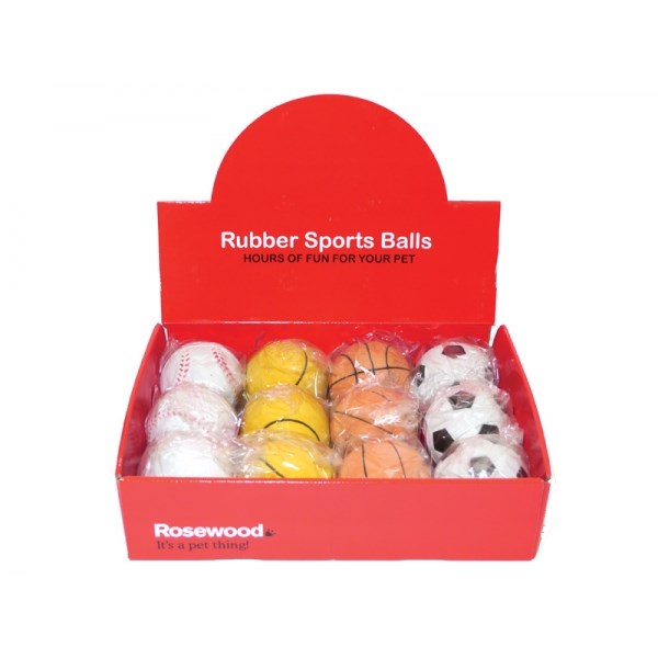 DISCONTINUED Rubber Sports Ball Assorted