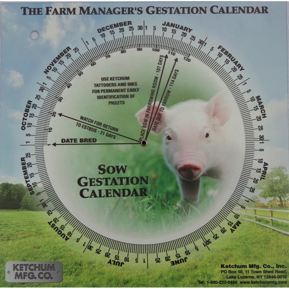 Shoof Gestation Calendar Sow