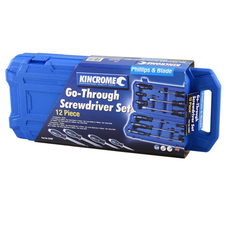 Kincrome Go Through' Screwdriver Set 12 Piece - pack