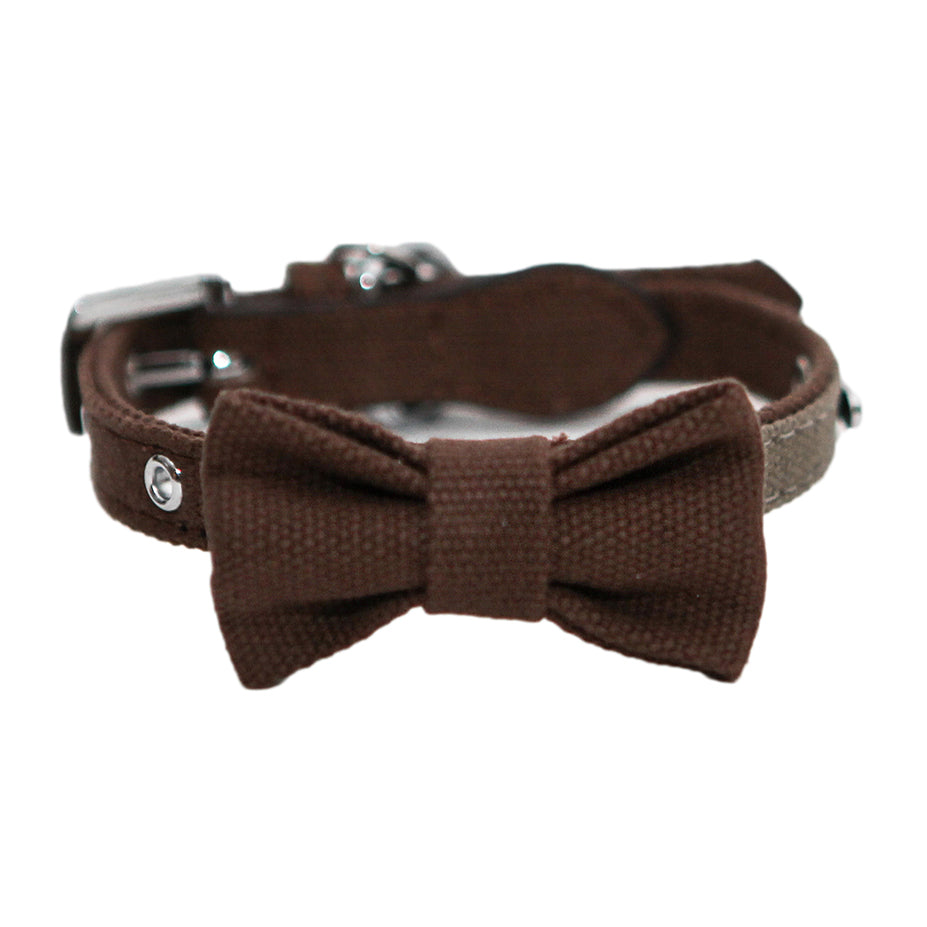 Rosewood Truffle/Taupe Bow Collar (2 sizes available)