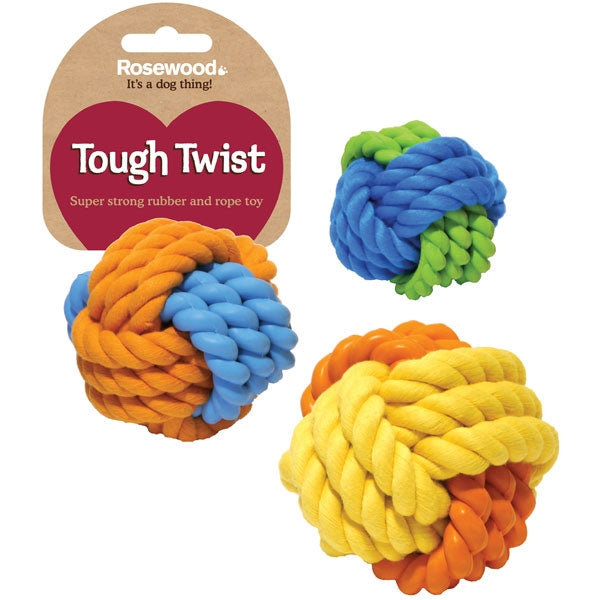 Rosewood Rubber & Rope Ball (2 sizes available)