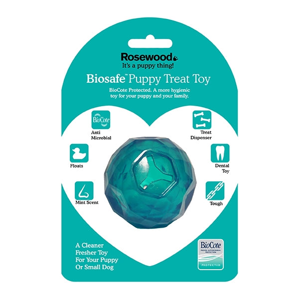 Rosewood Biosafe Puppy Treat Ball (2 Colours Available)