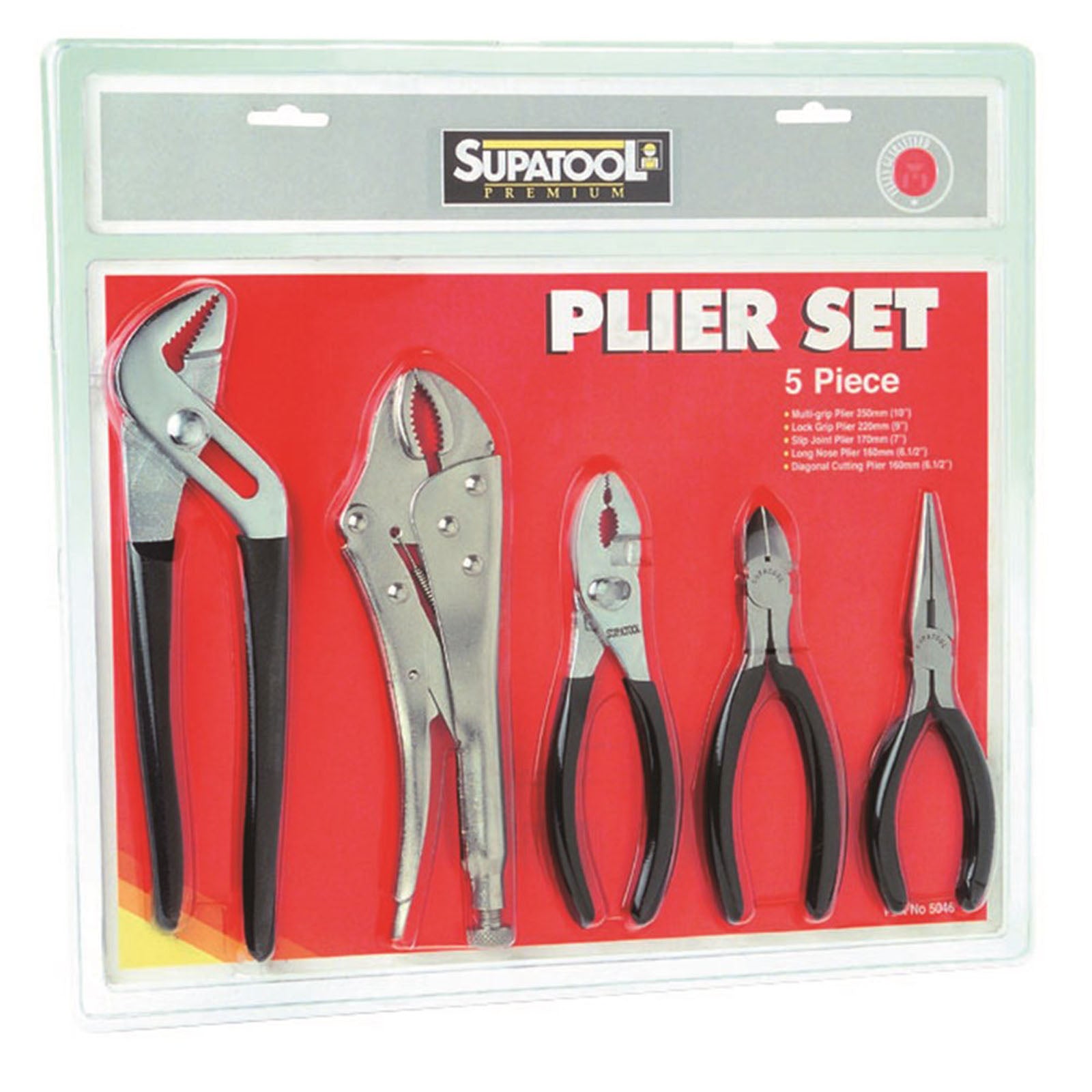 Kincrome Pliers Set 5 Piece - pack