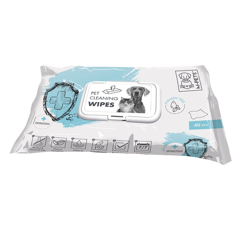 M-PETS Pet Cleaning Wipes 15 X 20 cm - 40 Pcs (3 Variants Available)