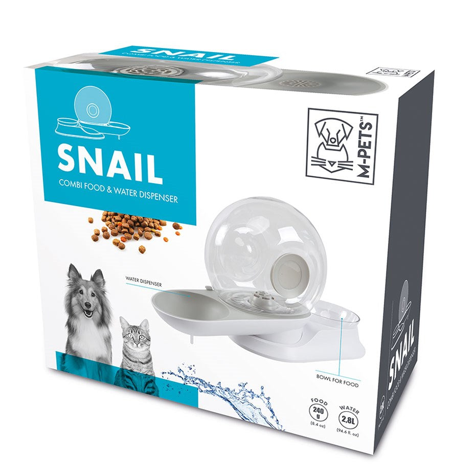 M-PETS Snail Combi Food & Water Dispenser 2800 ml / 240 G