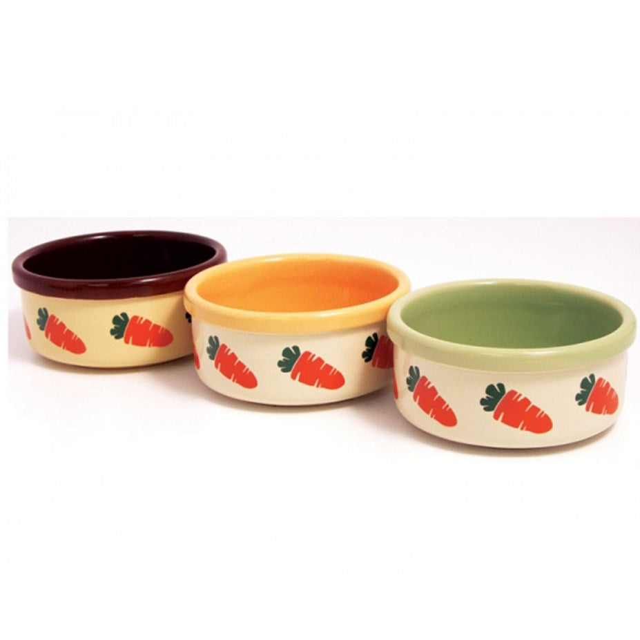 Rosewood Ceramic Carrot Bowls (5")