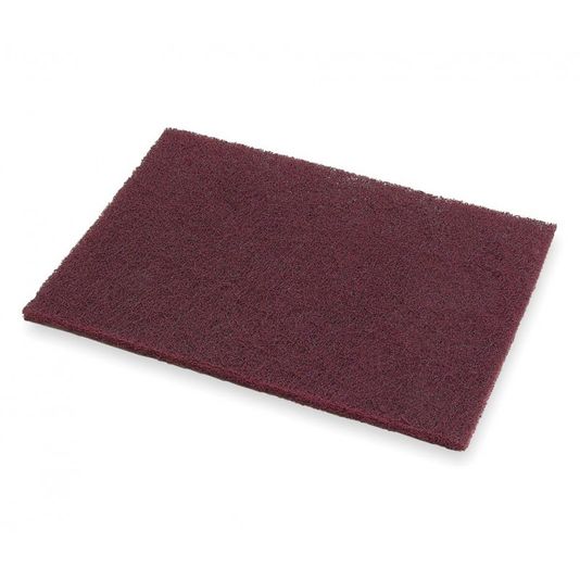 Abrasive Hand Pad 6" x 9" - 10 Pieces - Maroon