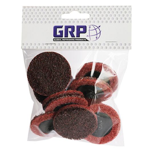 200 Pack 2-inch Roloc Surface Conditioning Discs – Medium Red Quick Change Prep Pads - View #3