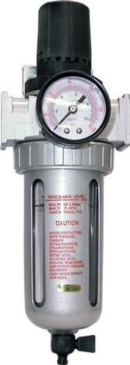 Air Regulator & Water Trap 1/4" Bsp with Gauge