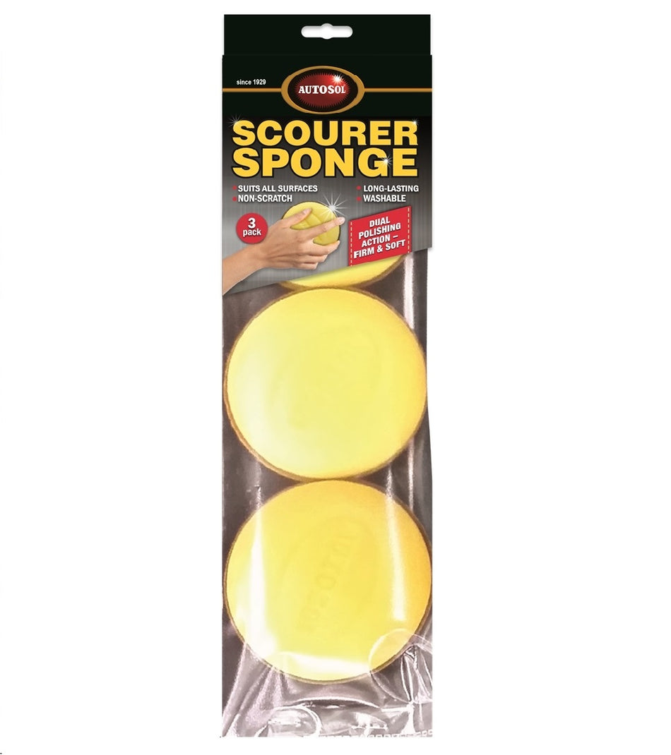 AUTOSOL Scourer Sponge 3-pack