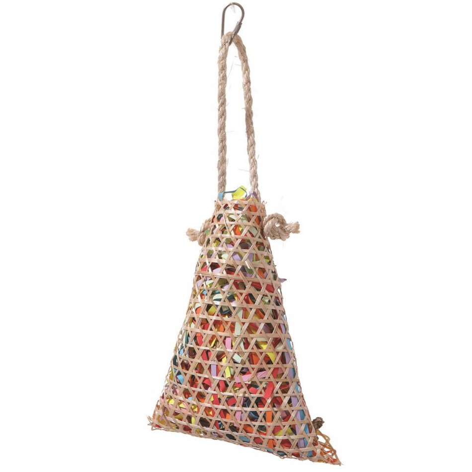 Nature Island Basket Of Shredding Papers Bird Toy