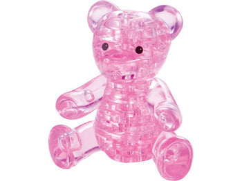 3D Pink Teddy Bear Crystal Puzzle