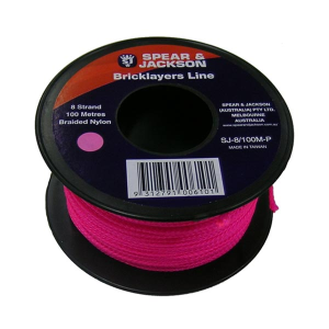 Spear & Jackson Brickline 8 Strand Nylon - pink