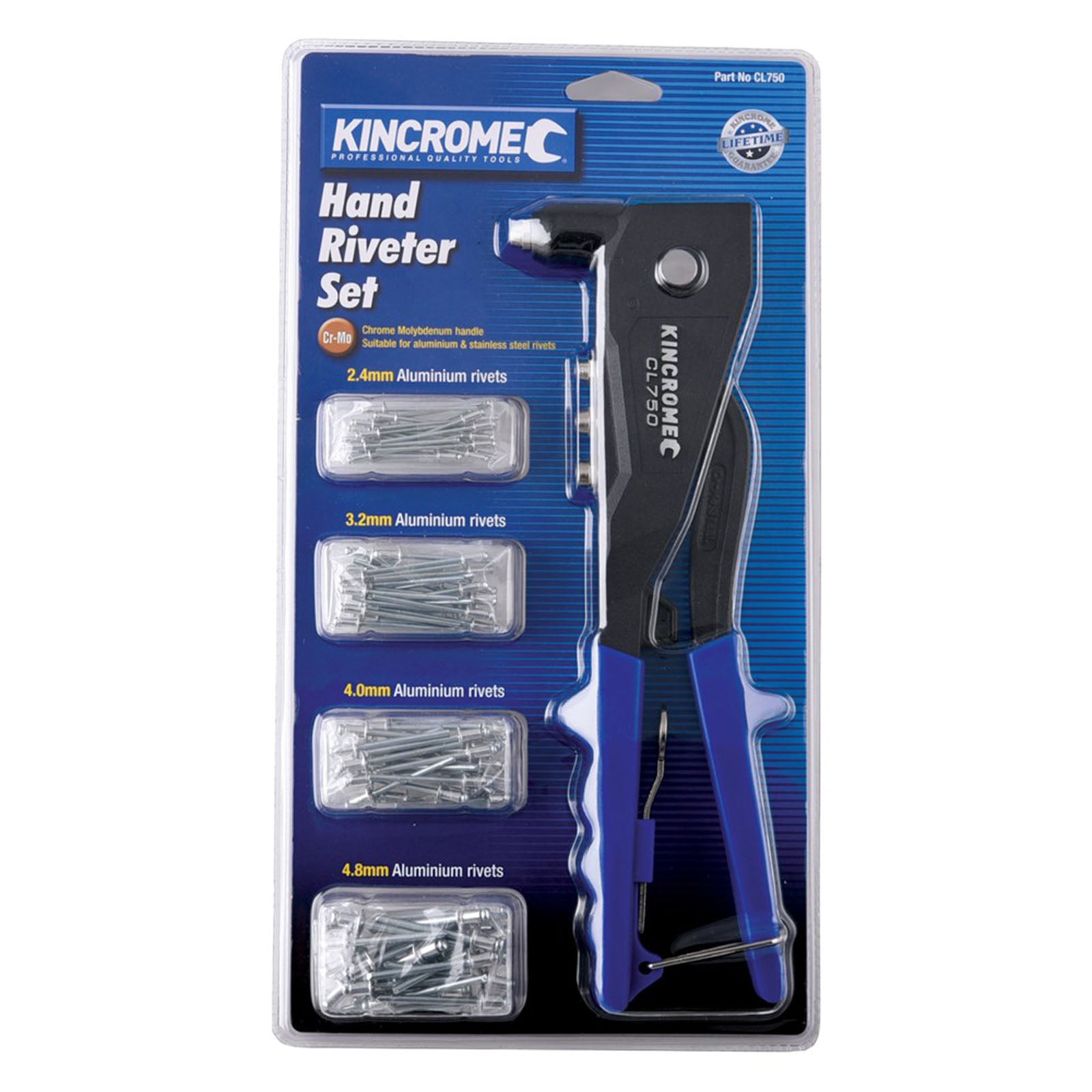 Kincrome Heavy-Duty Hand Riveter 265mm (10.5") -  in pack