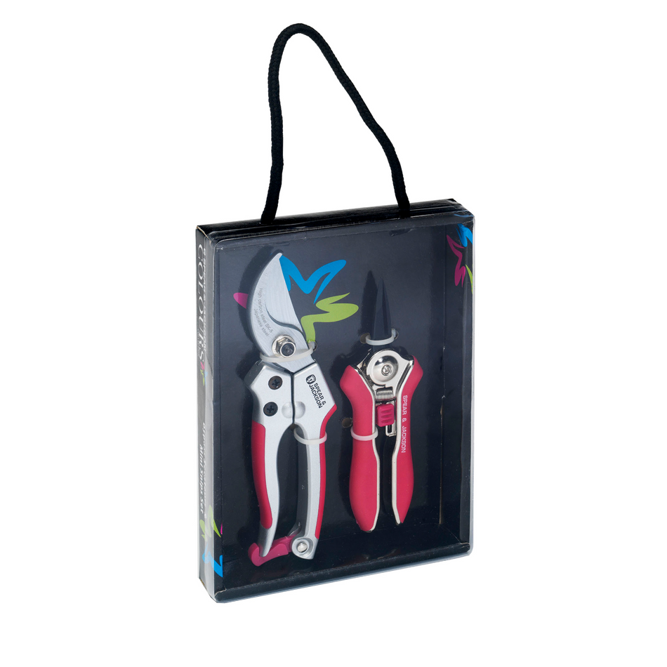 RUNOUT STOCK- Spear & Jackson Colours Pink Hand Cutting Giftset Limited Edition*