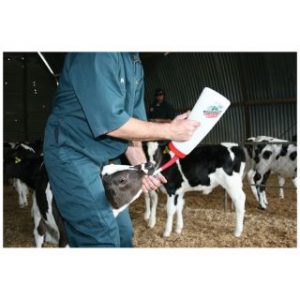 (product) Shoof Calf Drencher Speedy Drencher - in use