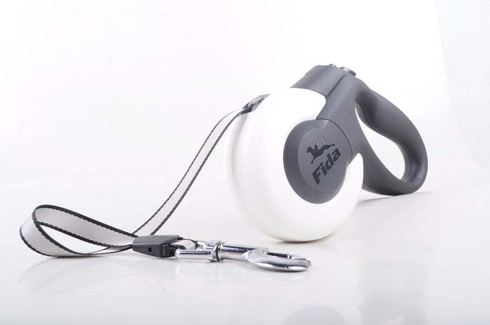 Fida Retractable Dog Leash - White (4 sizes available) - Oz General Store
