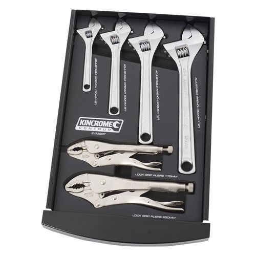EVA TRAY LOCKING PLIERS AND ADJUSTABLE WRENCH 6 PIECE 1