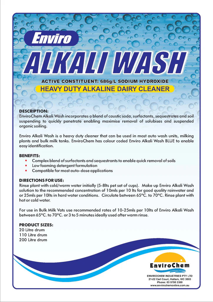 Envirochem Alkali Wash - label