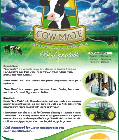 Envirochem Cow Mate - label