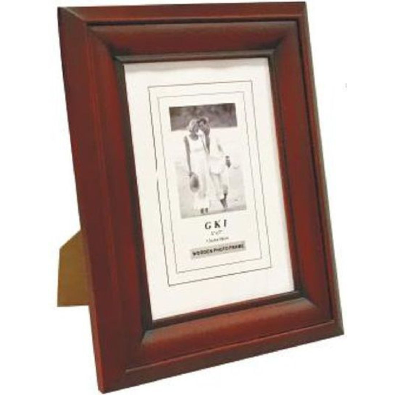 Classic Wooden Photo Frame with Molding Profile - red brown