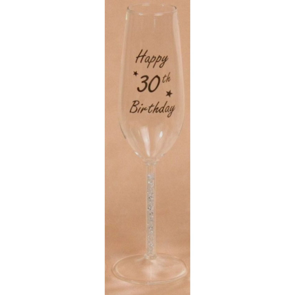 Birthday Champagne Flute - 24cm(H)  30th birthday