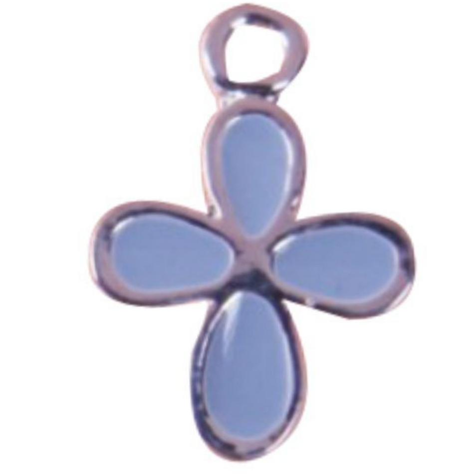Decorative Blue Cross Accessories 1.8x1.5cm 10pcs/pk