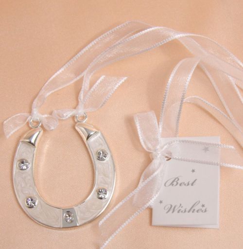 Wedding Bridal Charm Enamel Horse Shoe