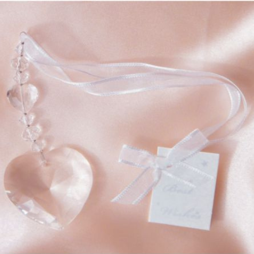 Wedding Bridal Charm Crystal Heart and Beads