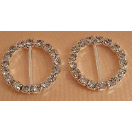 Decorative Diamante Round Buckle 1PC