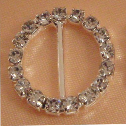 Small Decorative Diamante Round Buckle, 1.6x1.6cm 1pc/bag