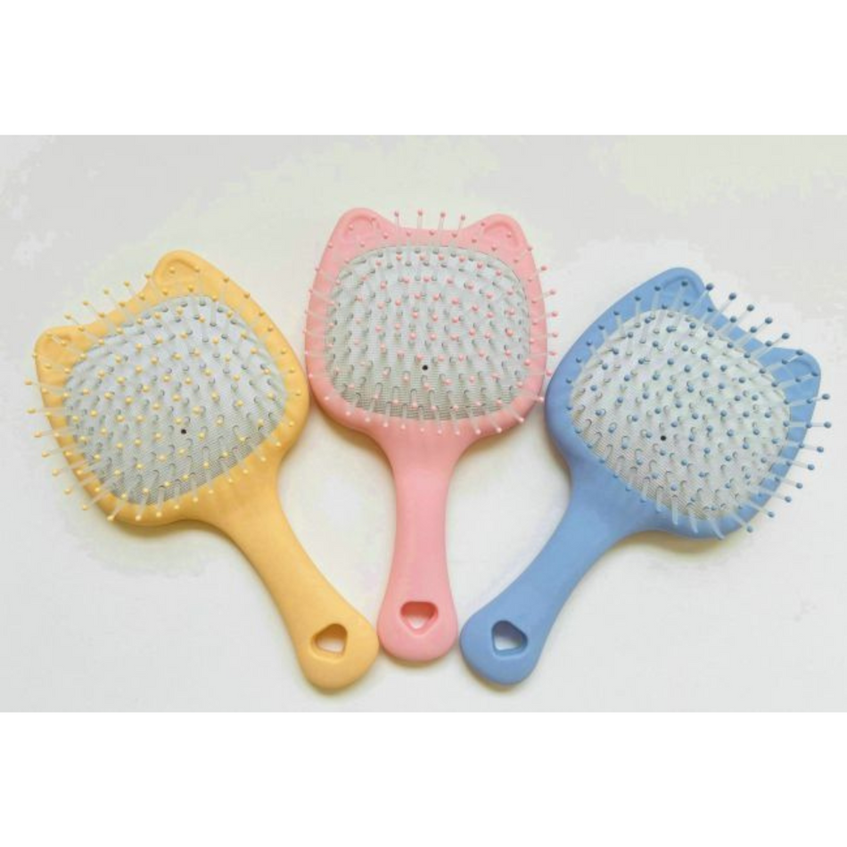 Eco-Friendly Material Hair Brushes, Cat Shape, Choose from Mixed Colors