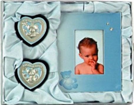 Baby Photo Frame and Heart Box Gift Set (2 colours available)
