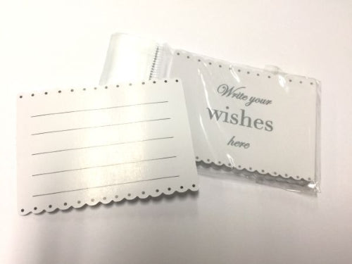 Wishes Notes White 20PCS - 5x7cm
