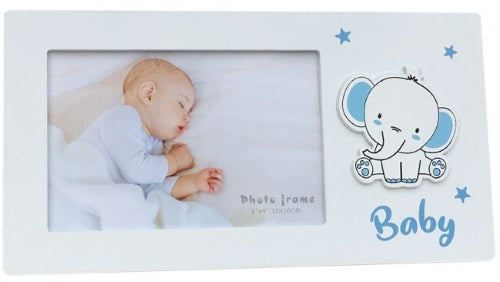 Baby Photo Frame with Elephant and Stars (2 Colours Available)
