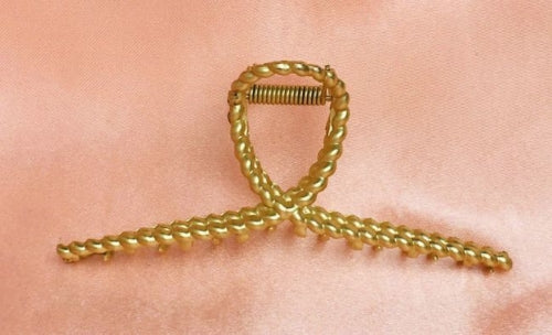 Metal Large Hair Claw, Gold (2 Shapes Available)