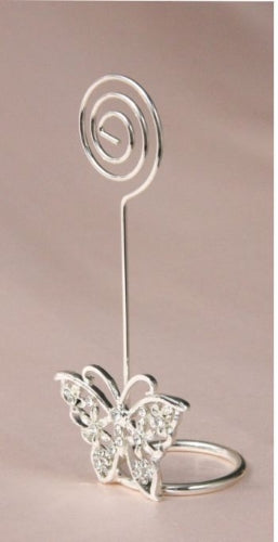 Metal Butterfly Place Card Holder