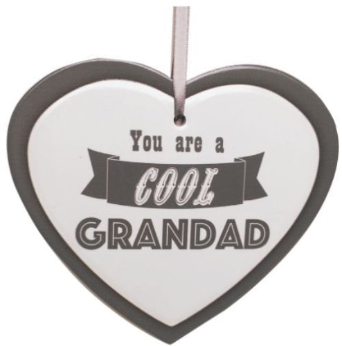 Grandad Heart Shape Ceramic Hanging Keepsake 16X14.5CM