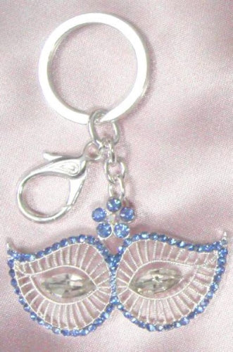 Mask Shape Keyring with Crystal (2 Colours available)